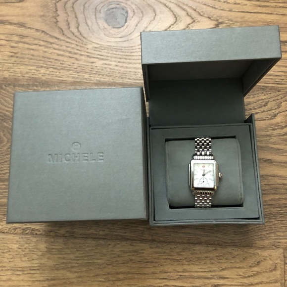 Michele Accessories - Michele Deco Mid, Diamond Dial Watch